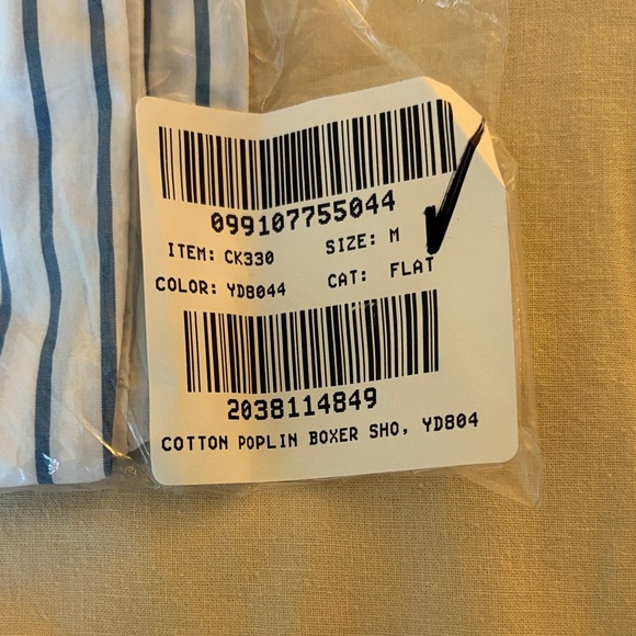 J Crew Cotton poplin boxer short in stripe Medium - Picture 2 of 4